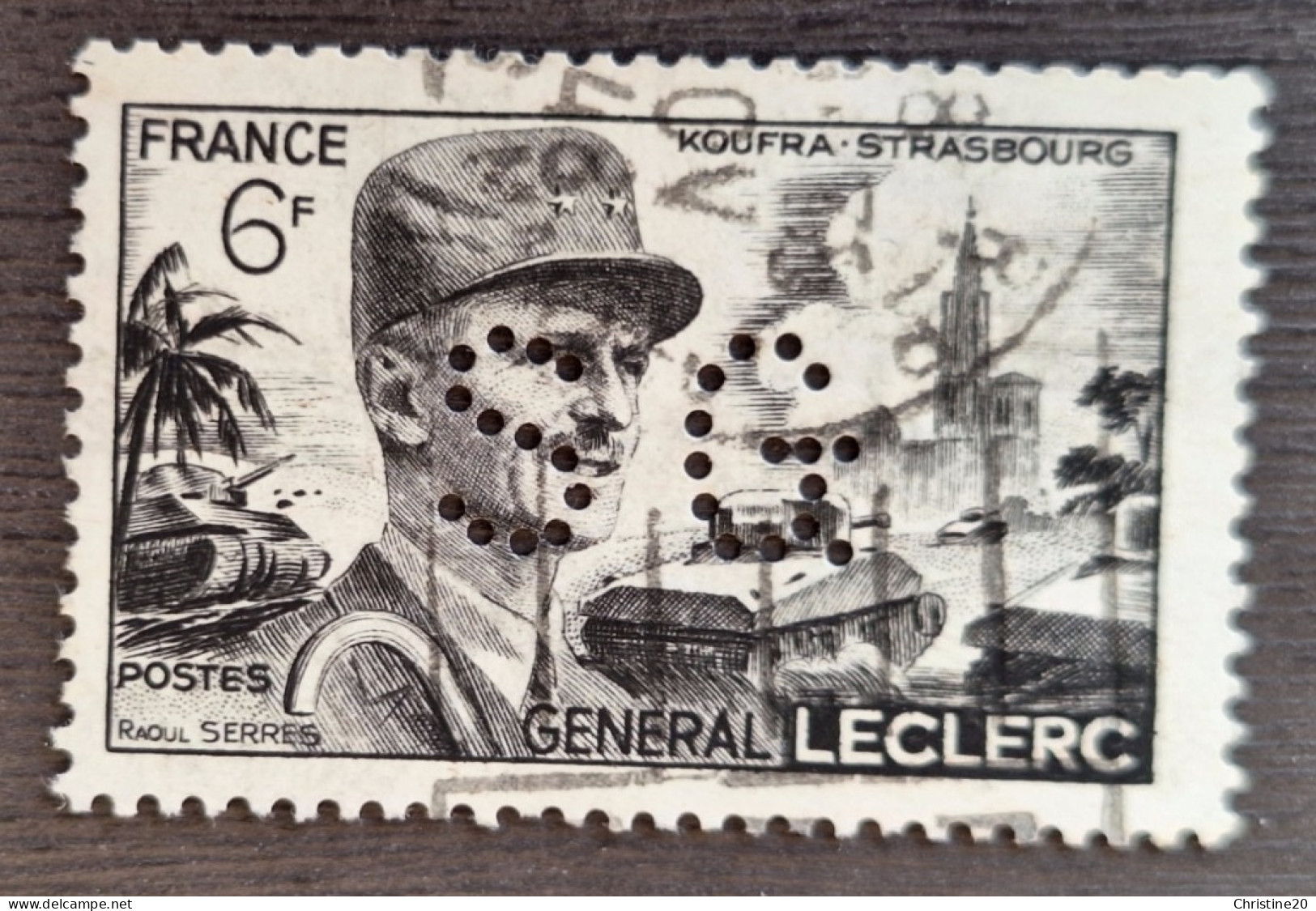 France 1948 N°815 Ob Perforé S.G TB - Oblitérés