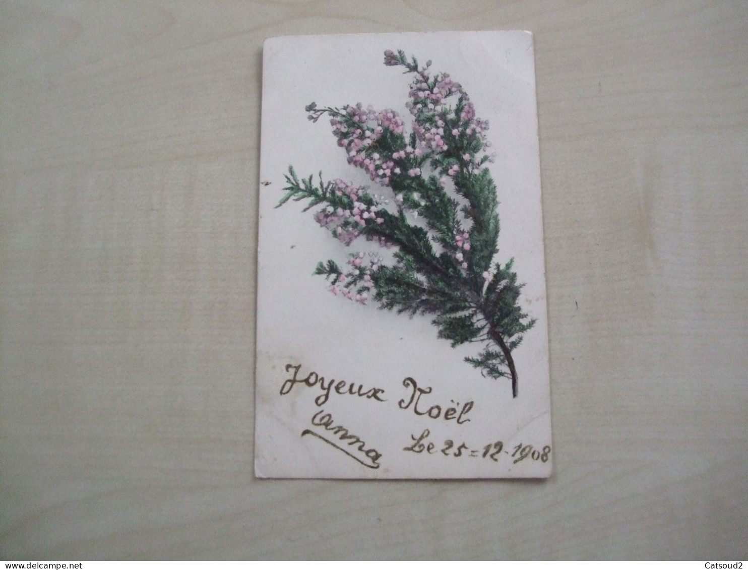 Carte Postale Ancienne 1908 JOYEUX NOËL - Sonstige & Ohne Zuordnung