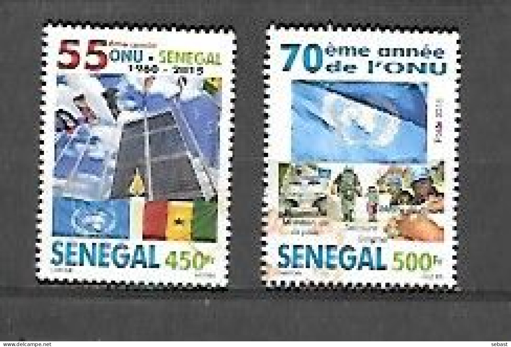 TIMBRE OBLITERE DU SENEGAL DE 2015 N° MICHEL 2227/28 - Sénégal (1960-...)