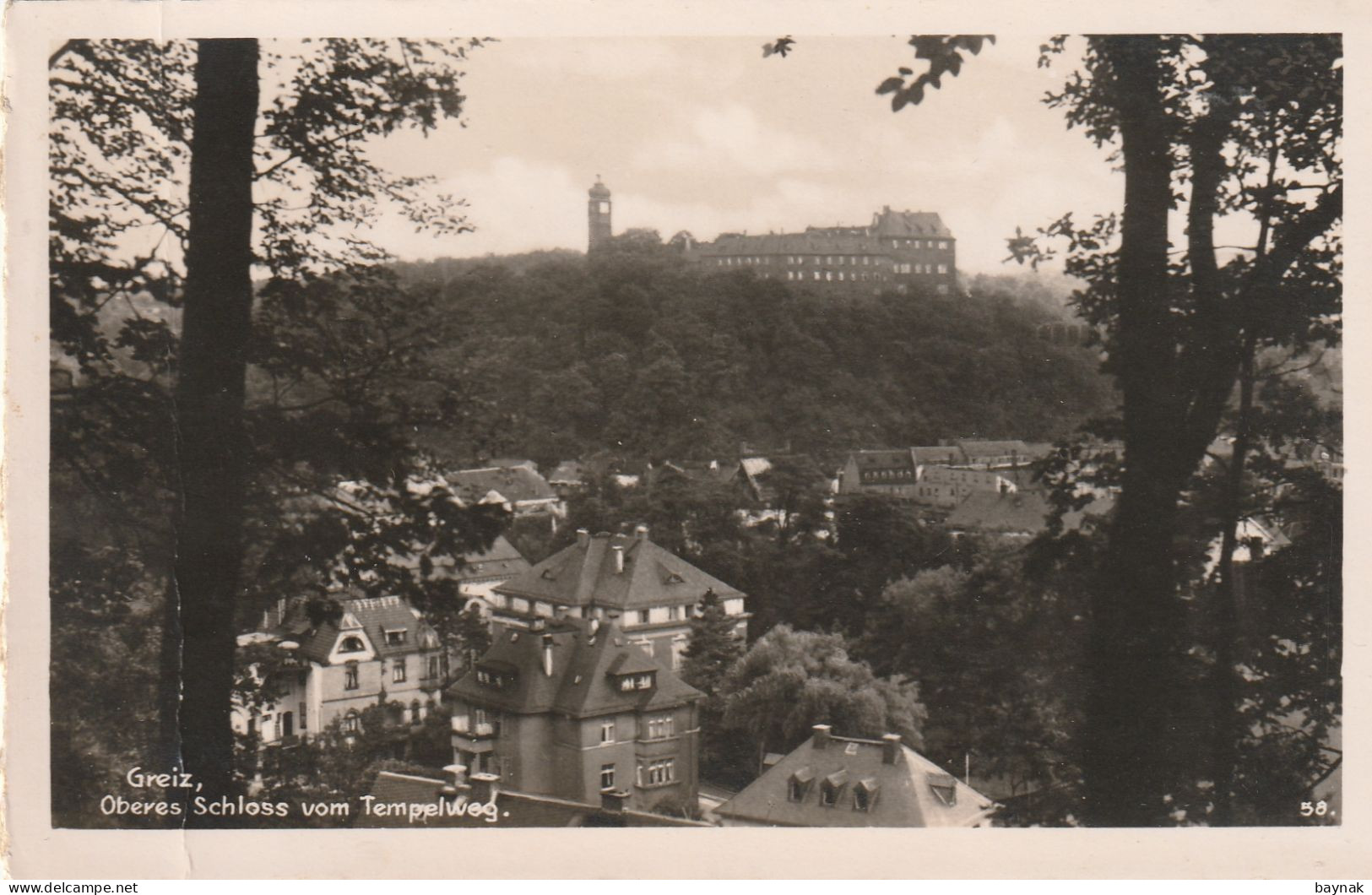 DE394  --  GREIZ   --  OBERES SCHLOSS VOM TEMPELWEG - Greiz