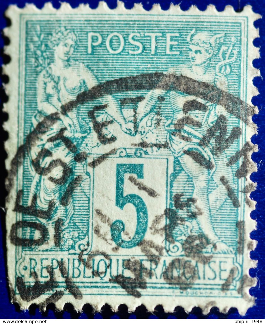 -Sage N°75   Type Ll Ob:  GARE DE ST ETIENNE 1898. ( 84 ) - 1876-1898 Sage (Type II)