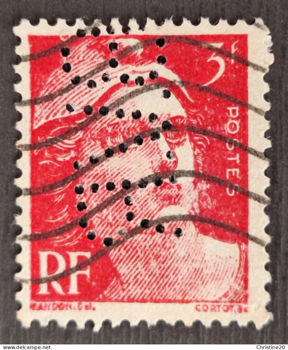 France 1945/47 N°716 Ob Perforé B.V.R TB - Gebraucht