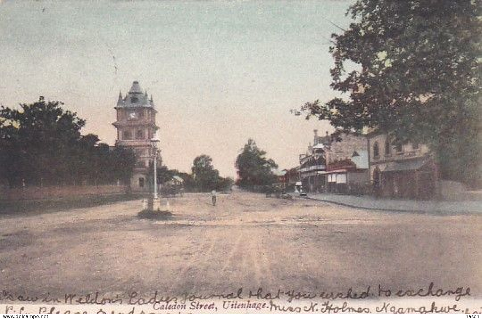 1830	52	Uitenhage, Caledon Street (postmark 1905) (little Crease Corners) - South Africa