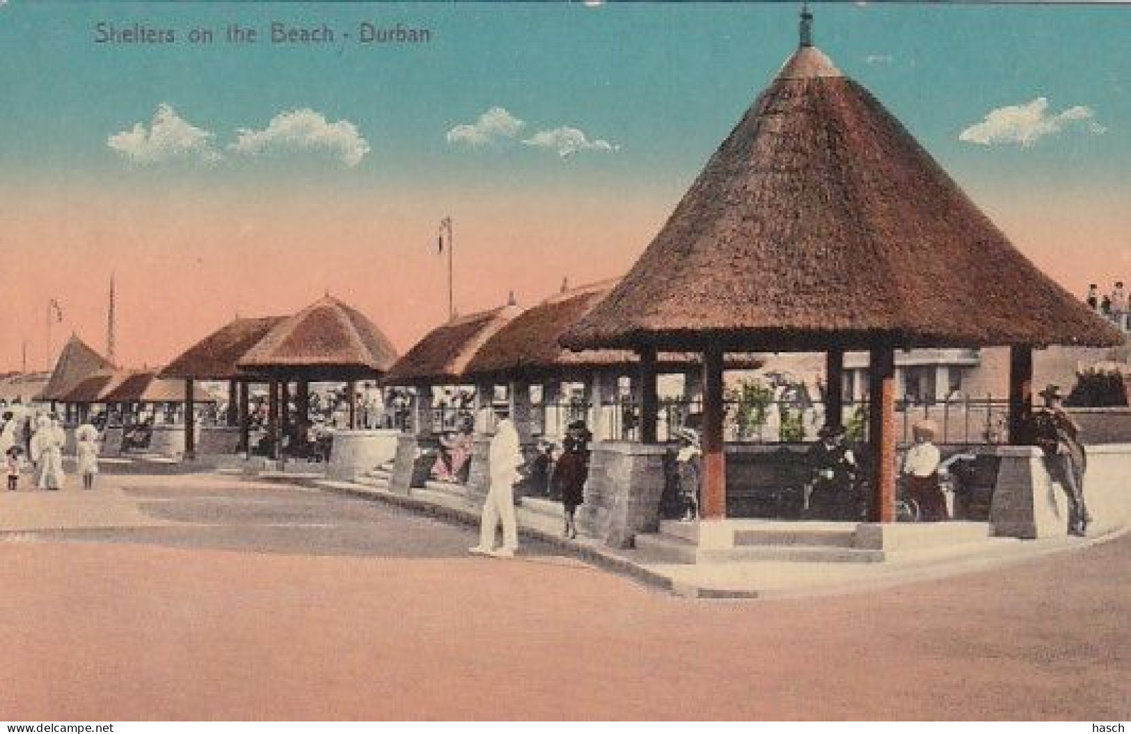 1830	38	Durban, Shelters On The Beach (little Crease Corners) - South Africa