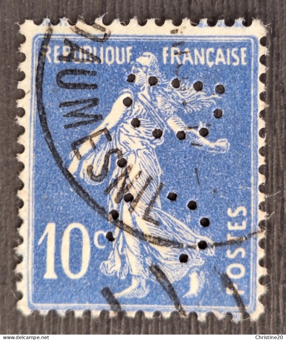 France 1932 N°279 Ob Perforé D.C. TB - Gebruikt