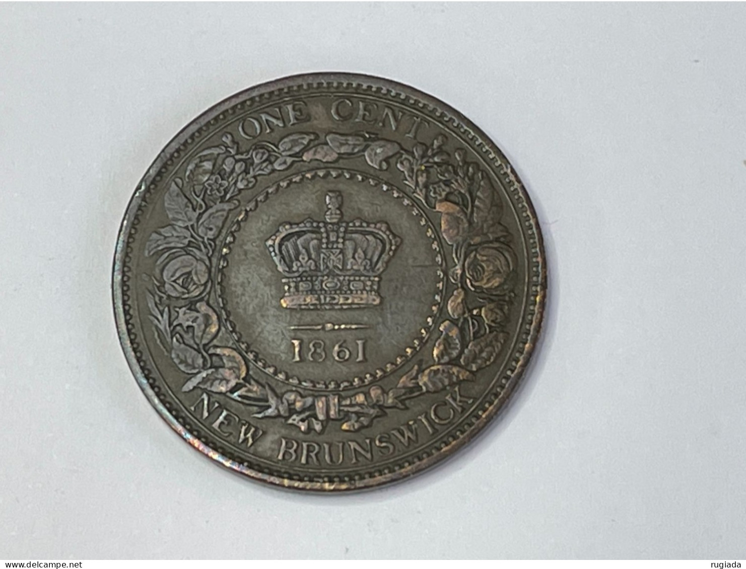 1861 Canada New Brunswick Queen Victoria One Cent, VF Very Fine - Canada