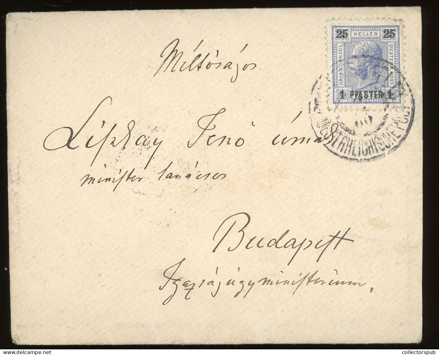 TURKEY AUSTRIA  1900. Nice Old Cover To Hungary - Lettres & Documents