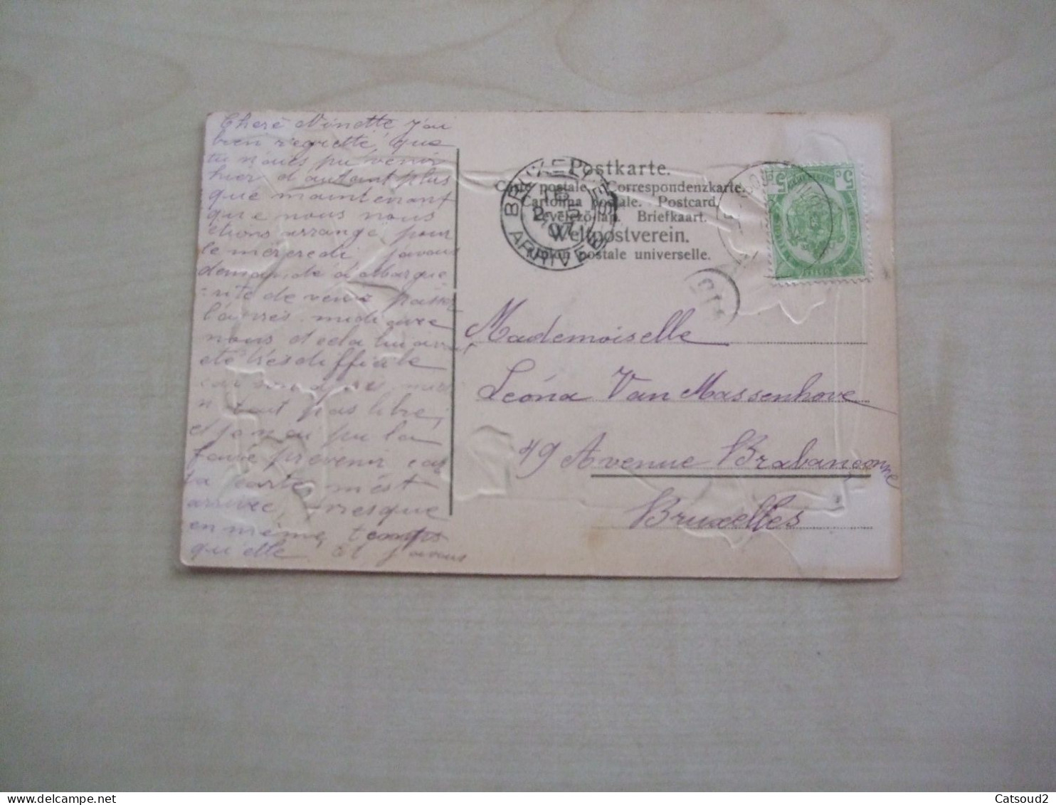 Carte Postale Ancienne En Relief 1907 LIERRE - Árboles