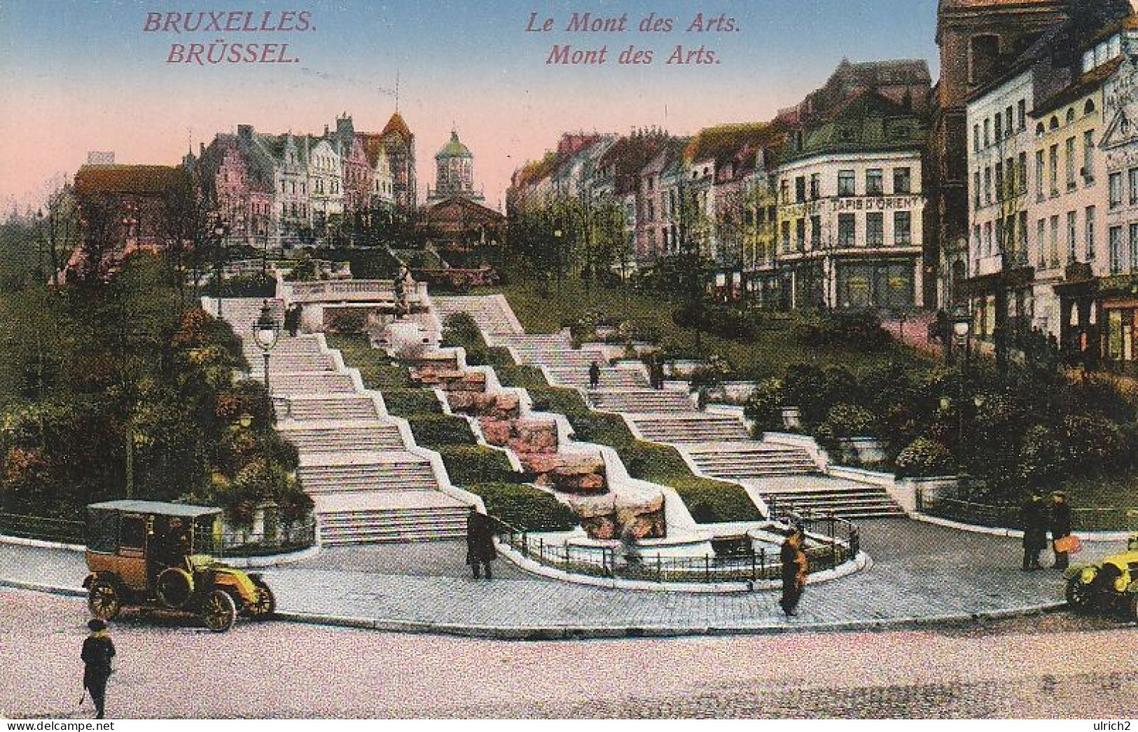 AK Bruxelles - Le Mont Des Arts - Feldpost Etappen Train-Eskadron XII. A.K. - Ca. 1915 (69443) - Forêts, Parcs, Jardins