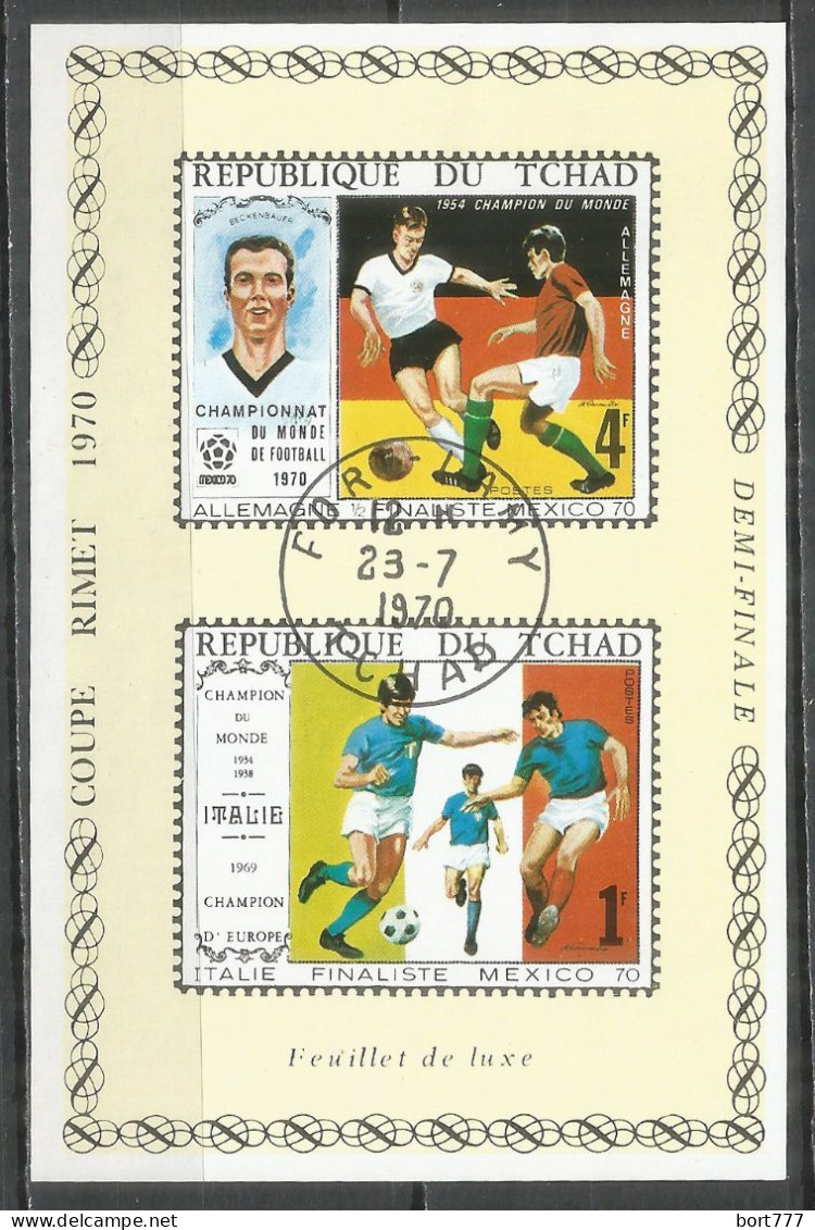 Chad 1970 Used Block  Sport Soccer Football - Tchad (1960-...)