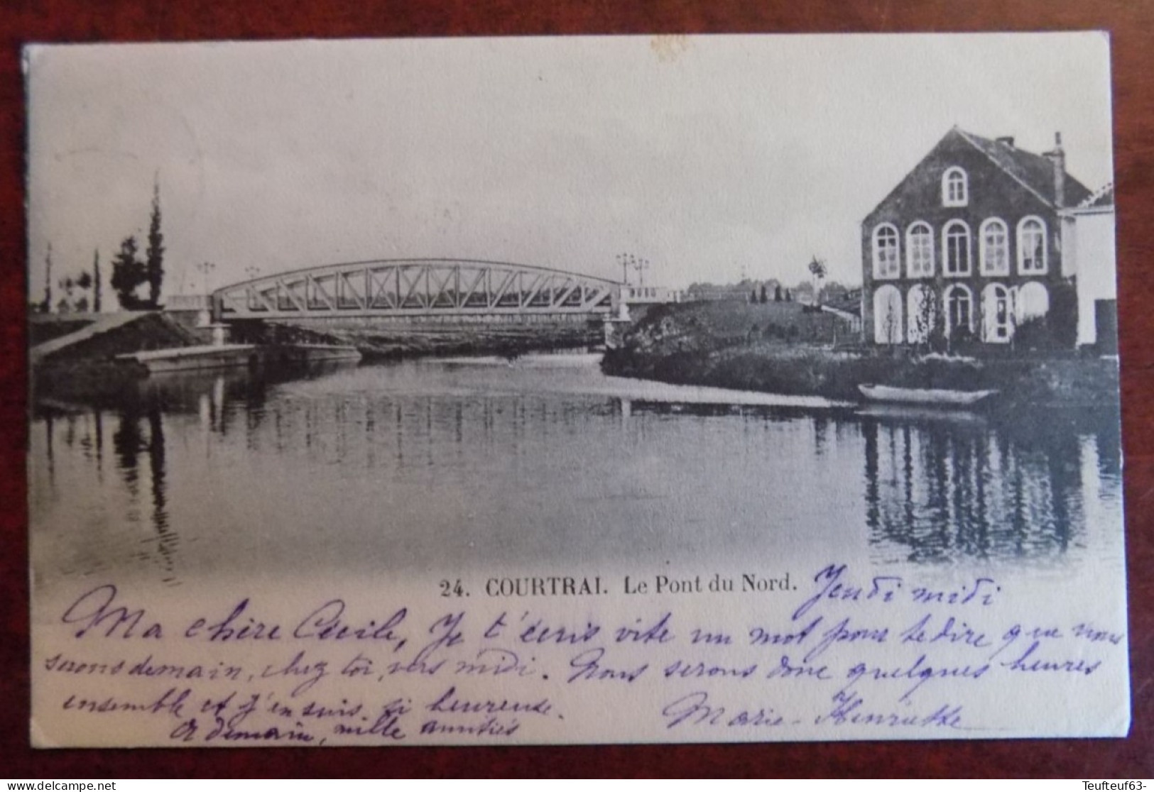 Cpa Courtrai ; Le Pont Du Nord 1903 - Kortrijk