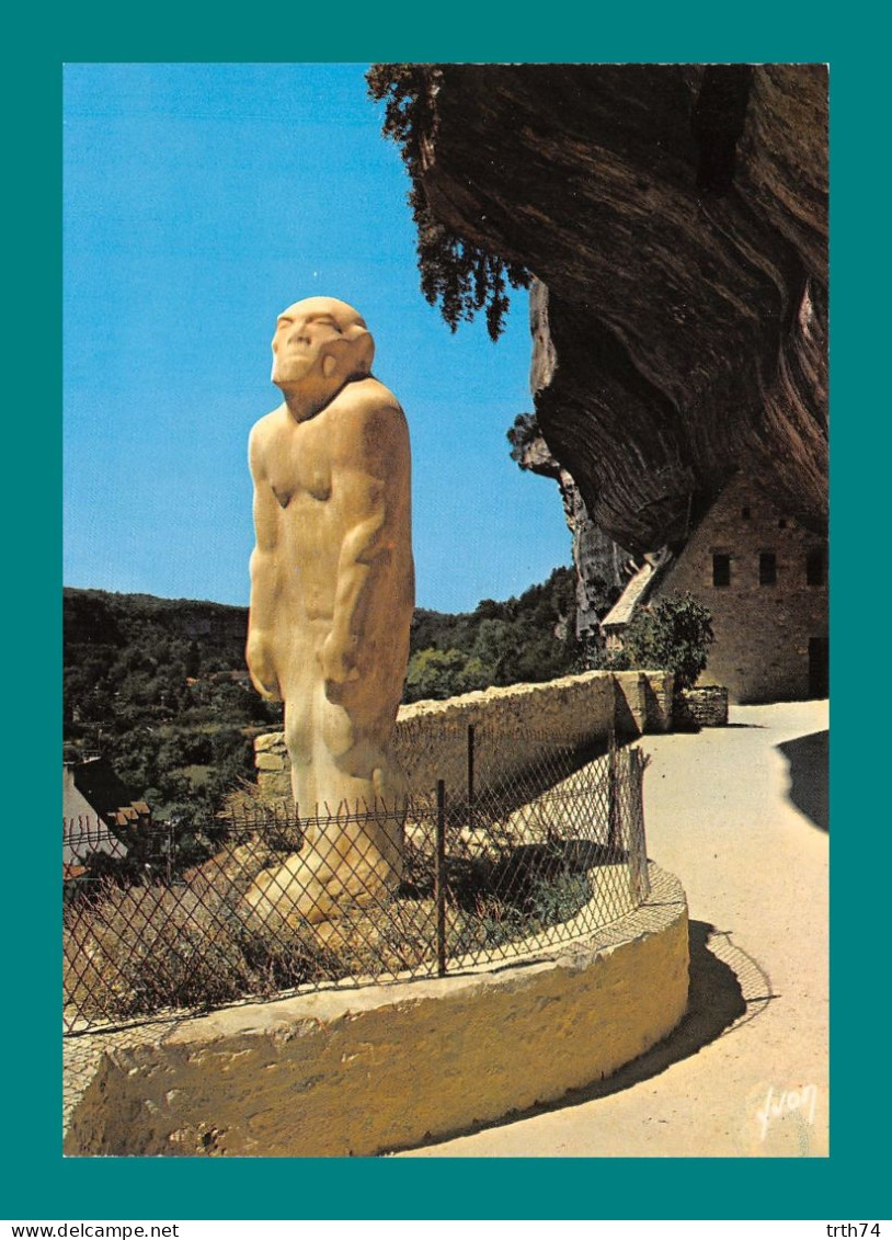 24 Les Eyzies De Tayac Homme De Néanderthal œuvre Du Sculpteur Dardé - Autres & Non Classés