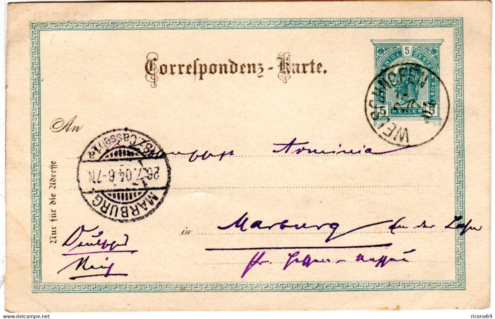 Österreich 1904, Tirol-K1 WELSCHNOFEN Klar Auf 5 H. Ganzsachenkarte - Covers & Documents