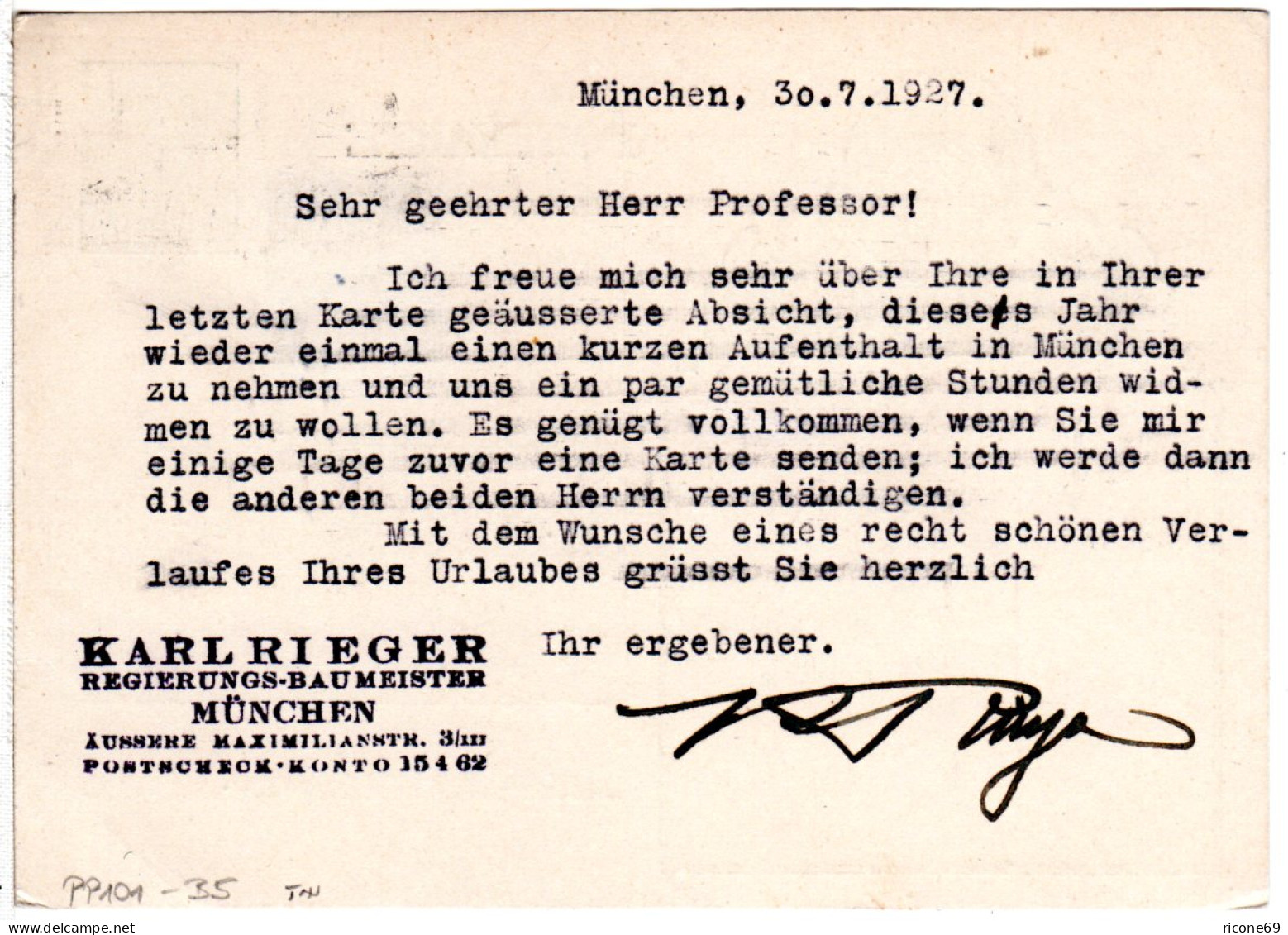 DR, M. Zusatzfr. Gebr. 5 Pf. Privatganzsache Karte Münchner Ganzsachen Verein - Lettres & Documents