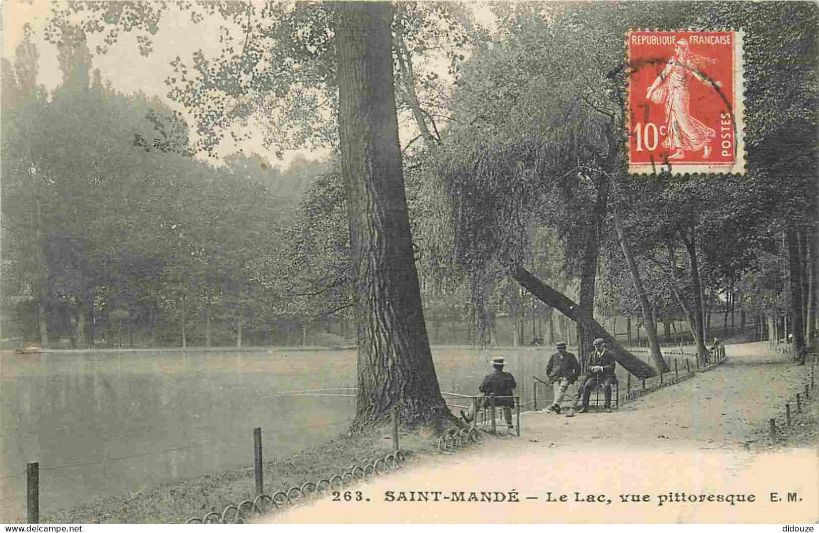 94 - Saint Mandé - Le Lac - Animée - Correspondance - CPA - Oblitération Ronde De 1913 - Voir Scans Recto-Verso - Saint Mande