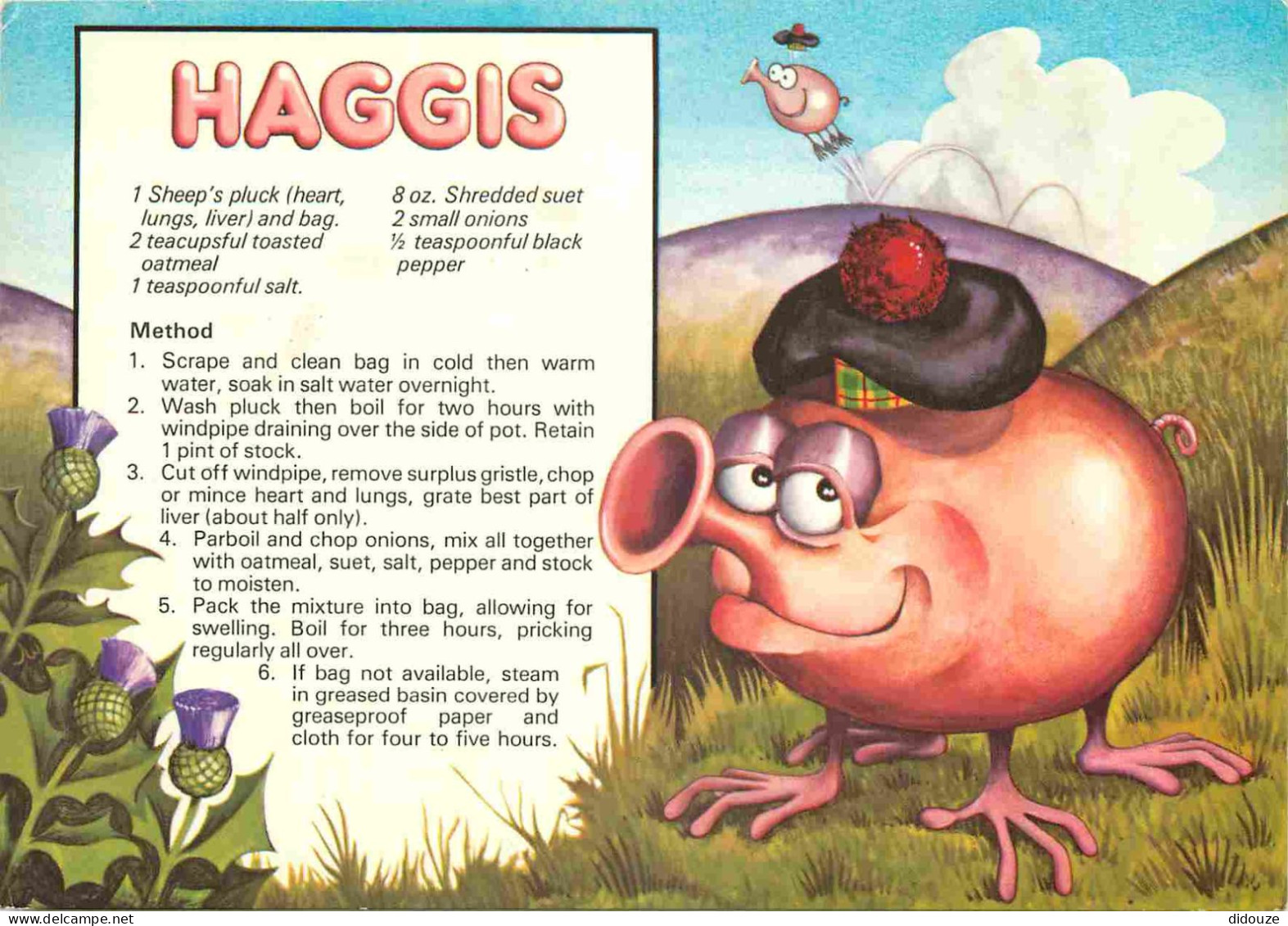 Recettes De Cuisine - Haggis - Art Illustration - Gastronomie - CPM - Carte Neuve - Voir Scans Recto-Verso - Recetas De Cocina