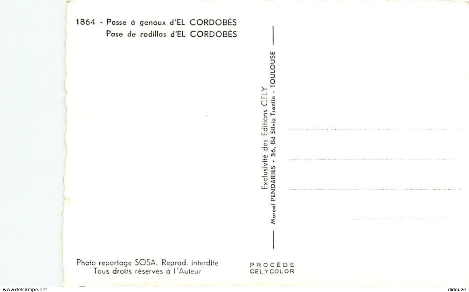 Corrida - Passe à Genoux D'El Cordobès - Pose De Rodillos D'El Cordobès - Carte Neuve - CPM - Voir Scans Recto-Verso - Corrida