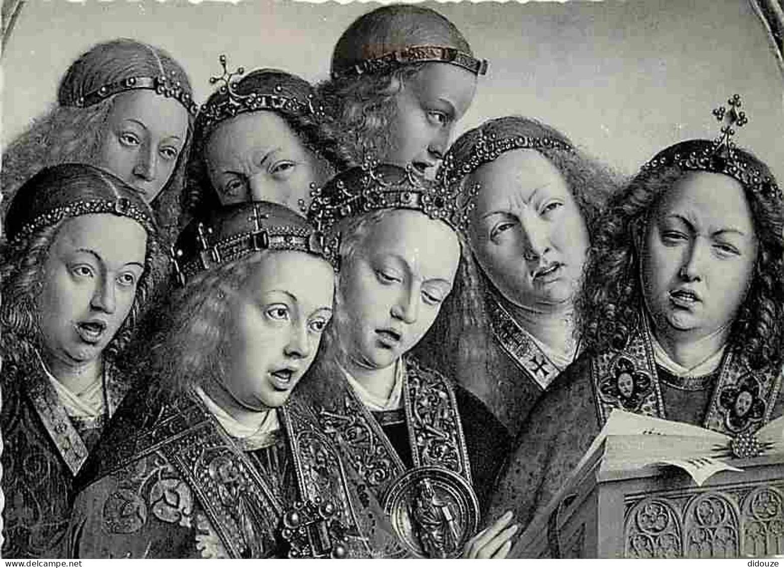 Art - Peinture Religieuse - Van Eyck - Anges Chanteurs - L'Agneau Mystique - Gand - St Bavon - CPM - Voir Scans Recto-Ve - Tableaux, Vitraux Et Statues