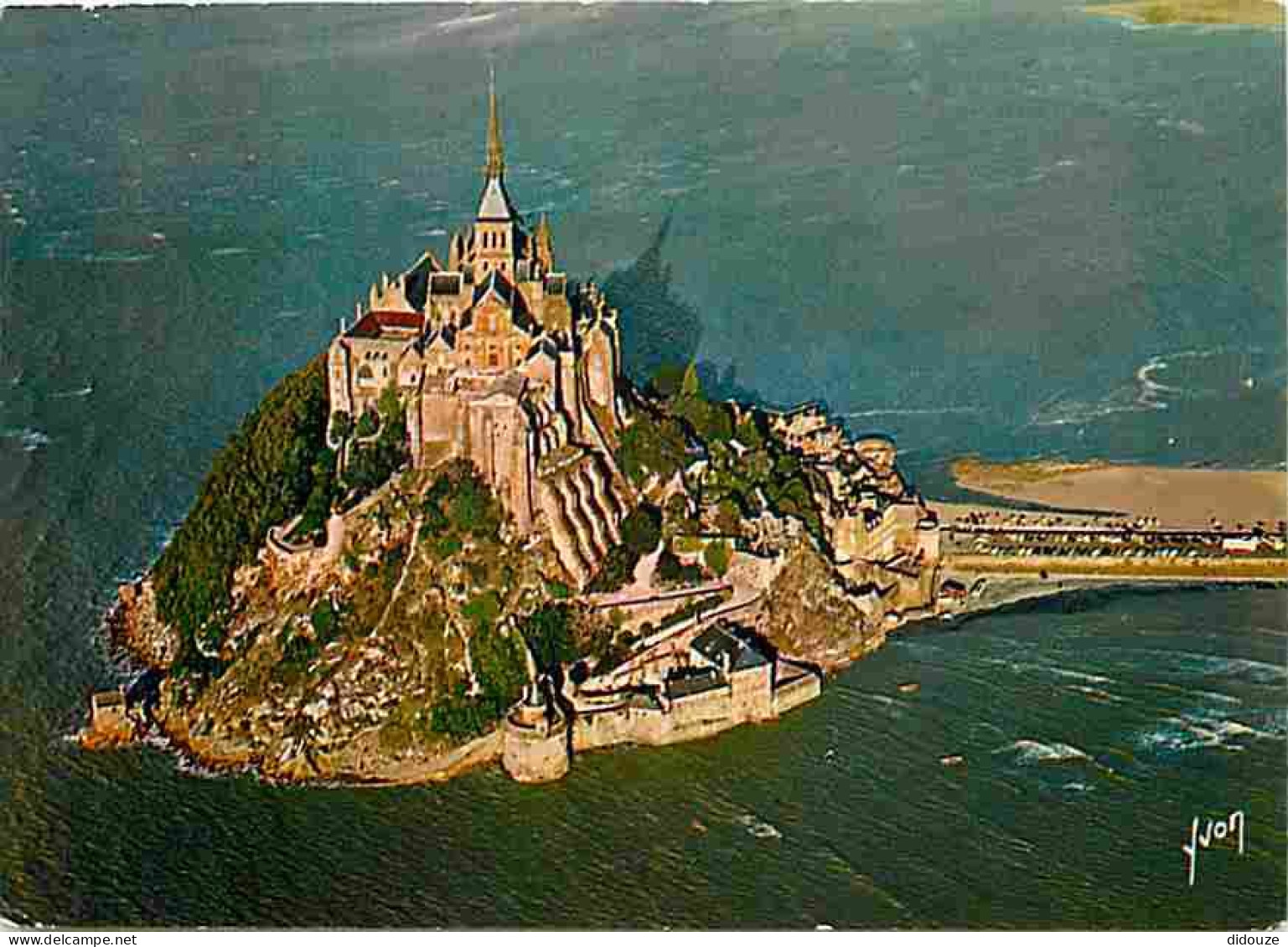 50 - Le Mont Saint Michel - Vue Générale Aérienne - Flamme Postale - CPM - Voir Scans Recto-Verso - Le Mont Saint Michel