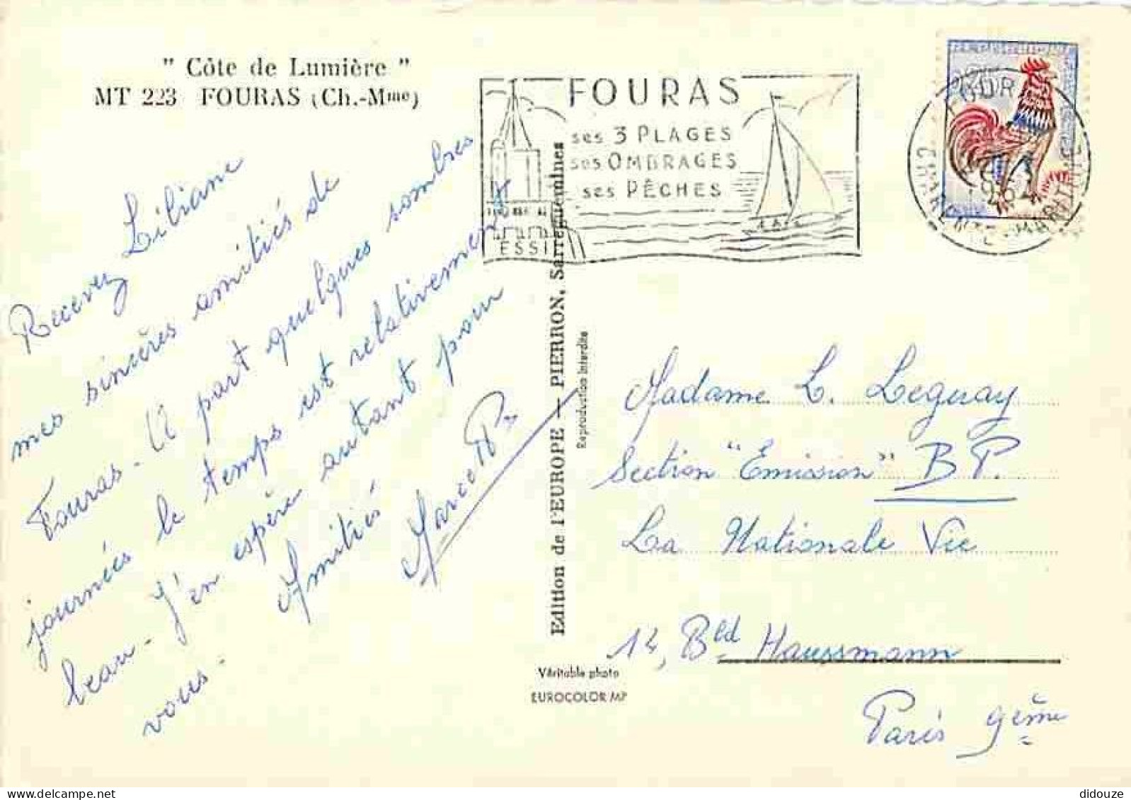 17 - Fouras - Multivues - Plage - Flamme Postale - CPM - Voir Scans Recto-Verso - Fouras-les-Bains