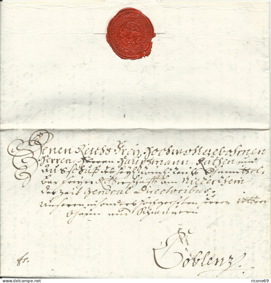 Bayern 1753, Sehr Gut Erhaltener Brief D. Ritterschaft Orts Altmühl In Francken - Briefe U. Dokumente
