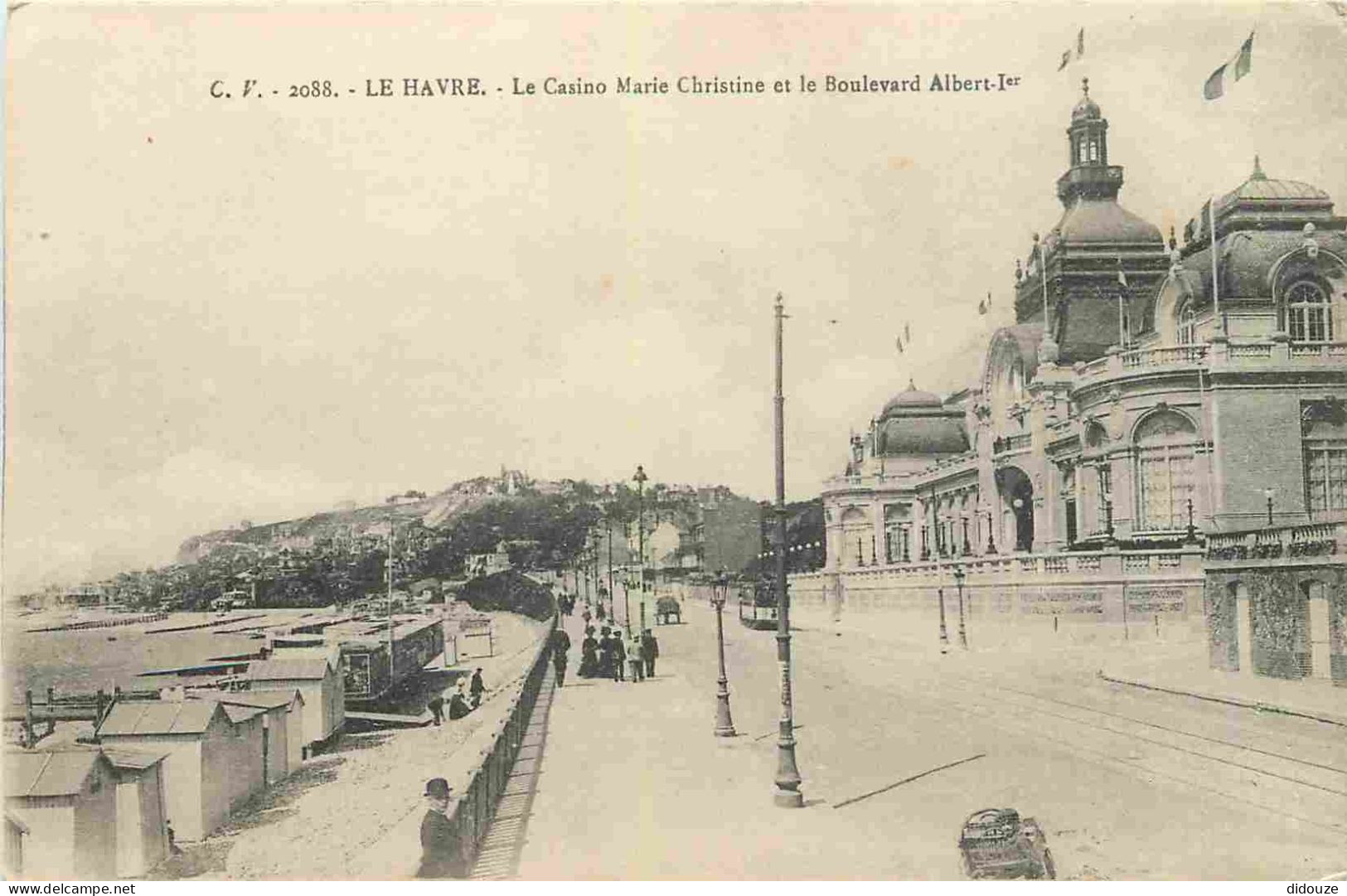 76 - Le Havre - Le Casino Marie Christine Et Le Boulevard Albert 1er - Animée - CPA - Voir Scans Recto-Verso - Non Classés