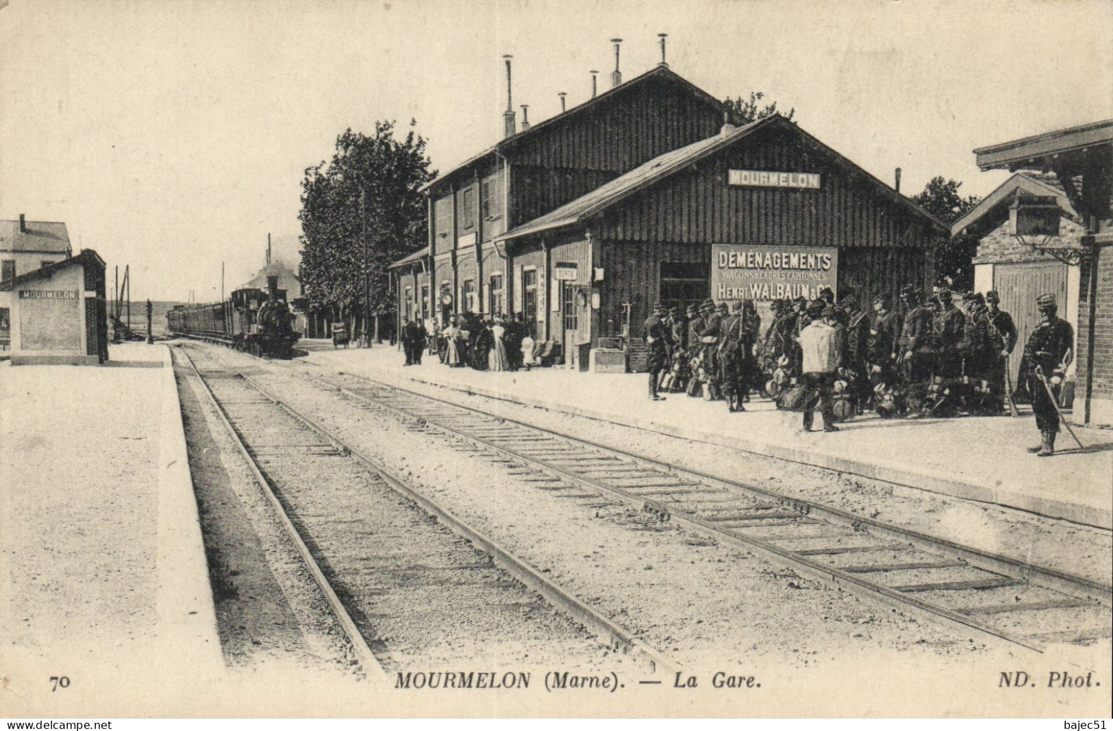 Mourmelon - La Gare - Train En Gare "animés" - Mourmelon Le Grand