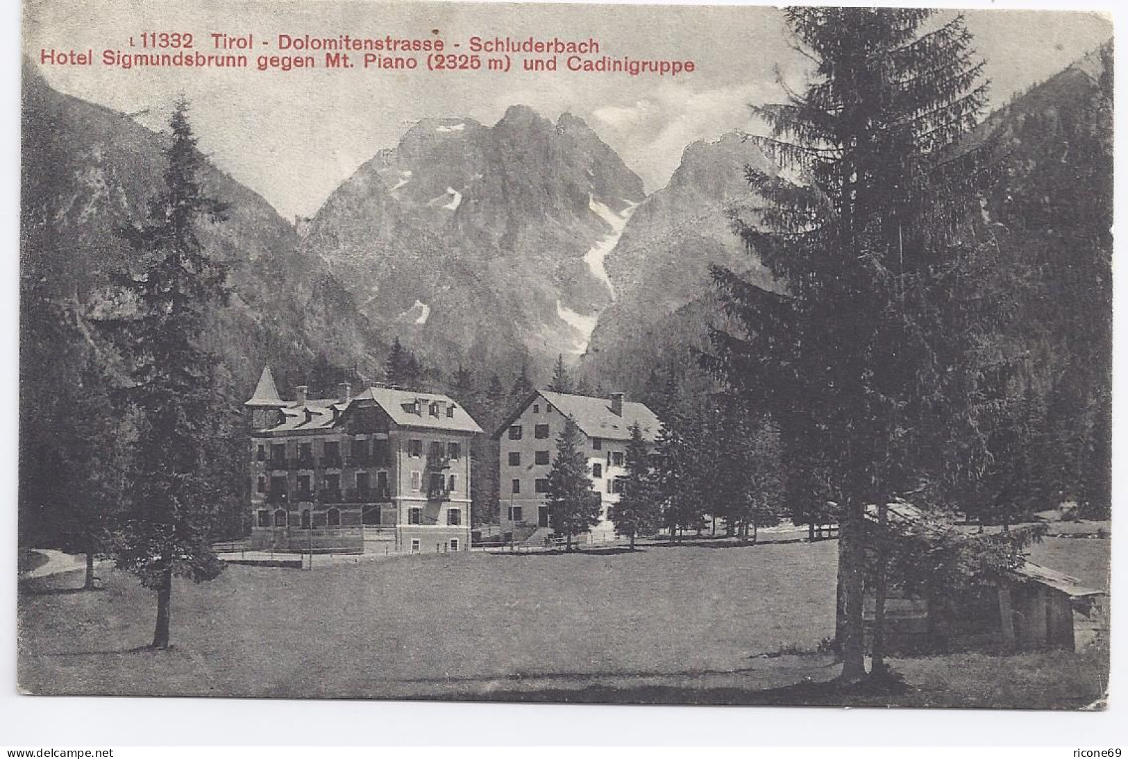Italien, Schluderbach Carbonin Toblach, Gebr. Sw-AK Hotel Sigmundsbrunn. #333 - Autres & Non Classés