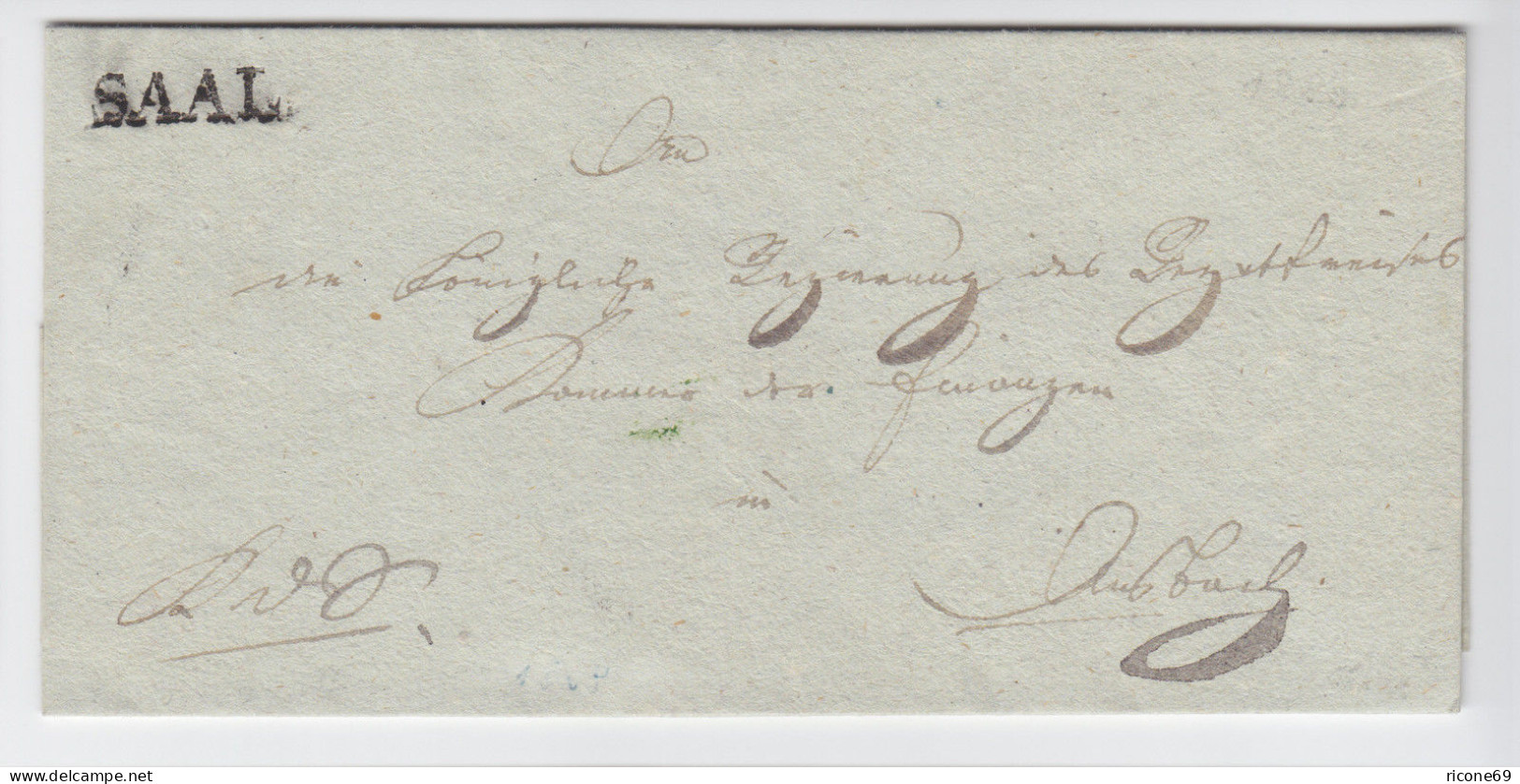 Bayern, L1 SAAL Auf Brief N. Ansbach. #1875 - Lettres & Documents