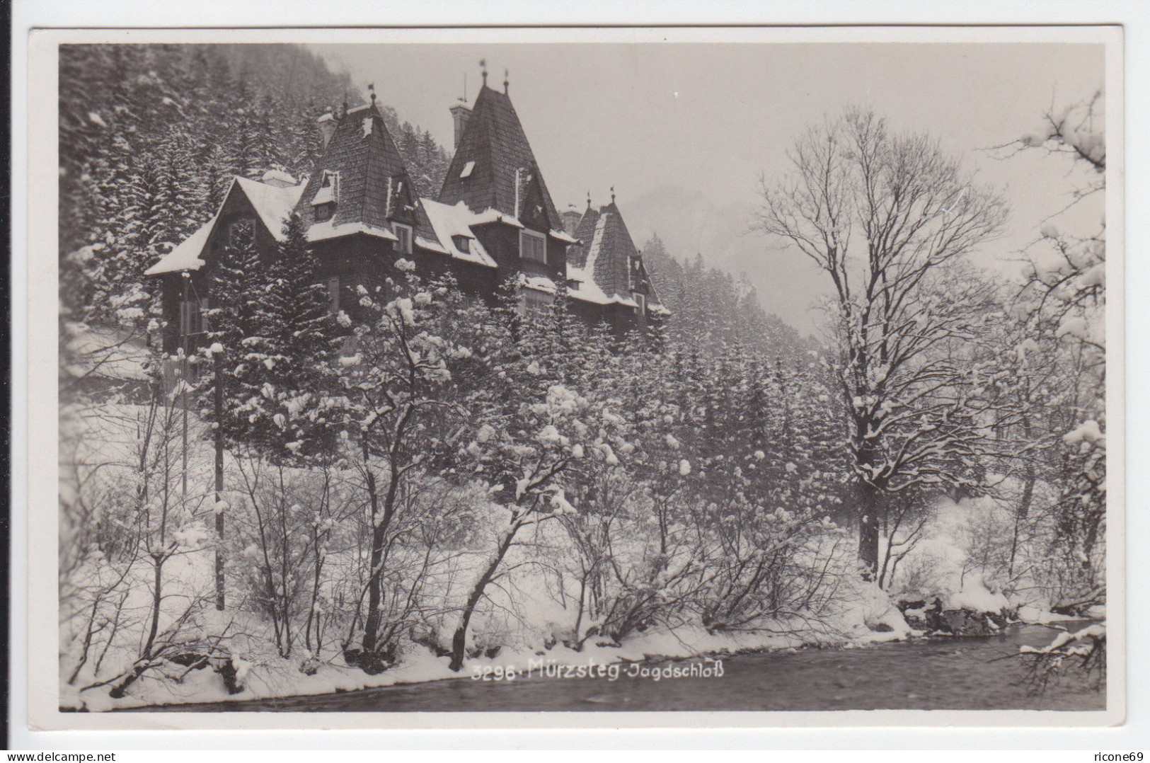 Österreich, Steiermark, Mürzsteg Jagdschloss, Gebr. Foto AK.  #1166 - Sonstige & Ohne Zuordnung