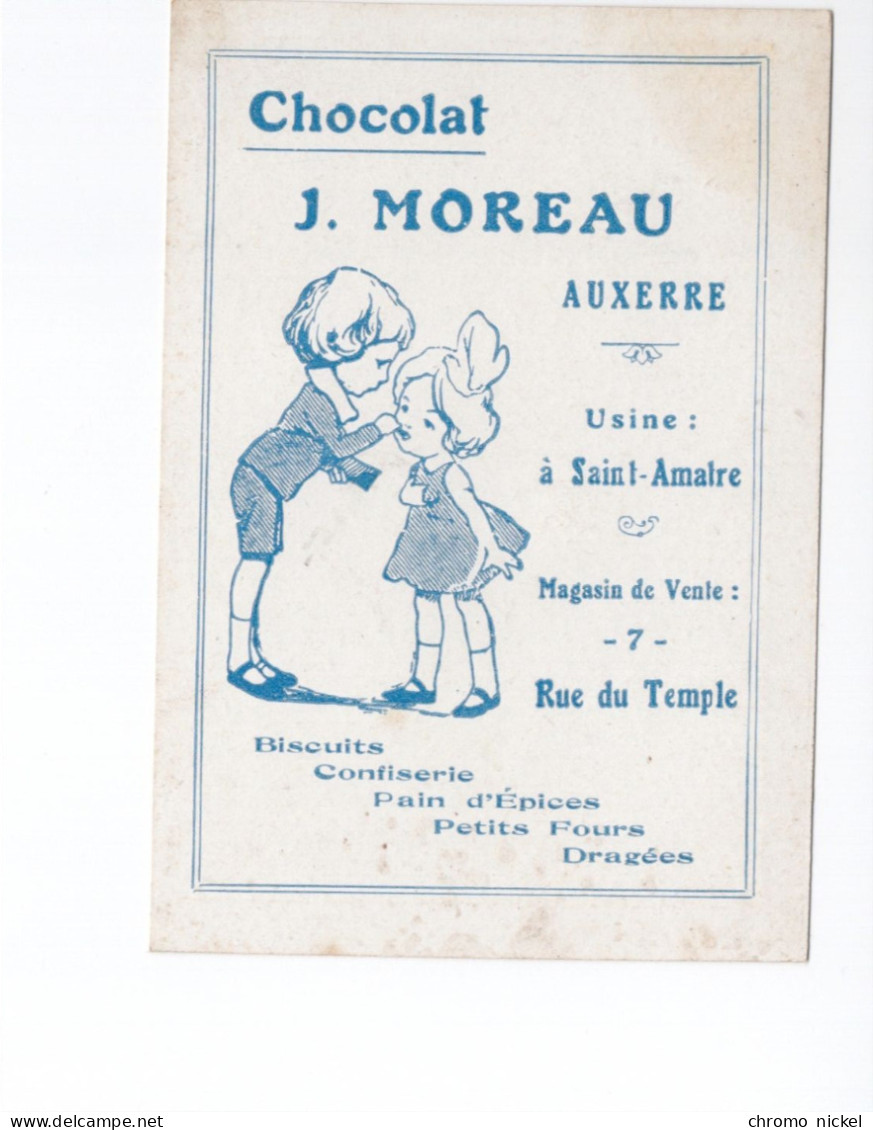 Chromo ALSACE SARREBOURG TB Pub: Chocolat J. Moreau Auxerre 107 X 75 Mm 2 Scans RR - Autres & Non Classés