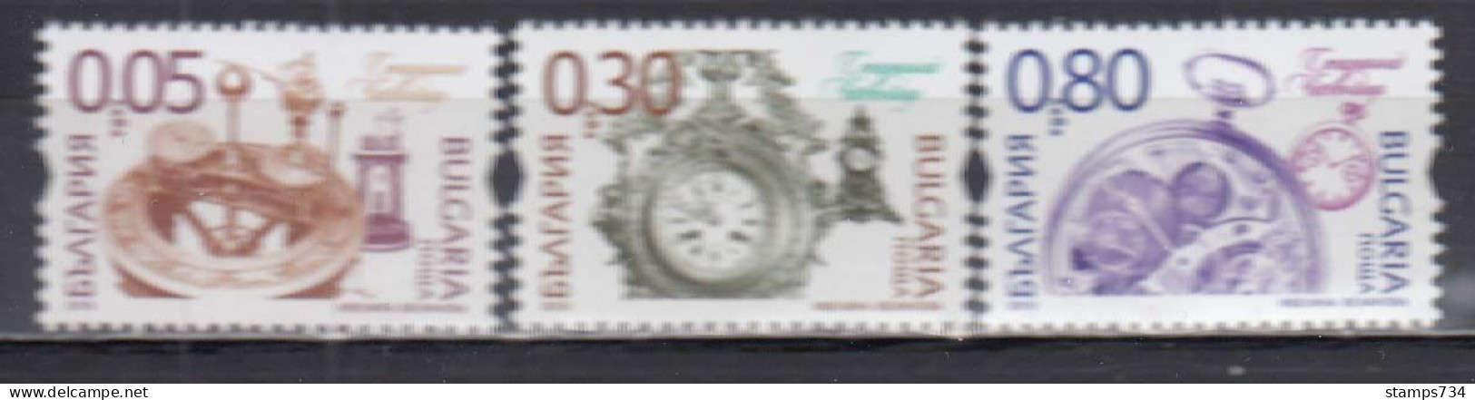 Bulgaria 2015 - Historical Clocks, Mi-Nr. 5194/96, MNH** - Unused Stamps