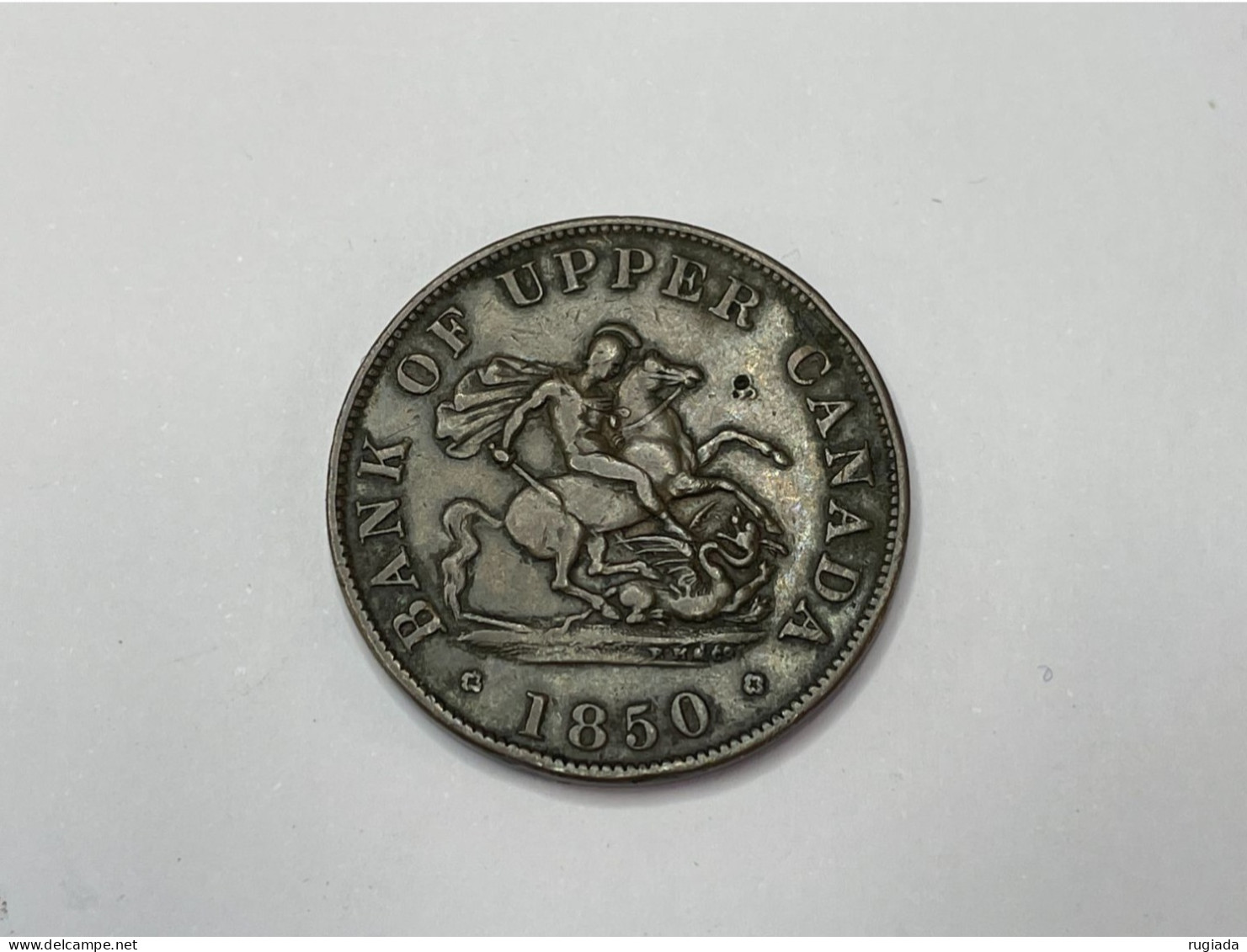 1850 Bank Of Upper Canada 1/2 Half Penny, VF Very Fine - Canada
