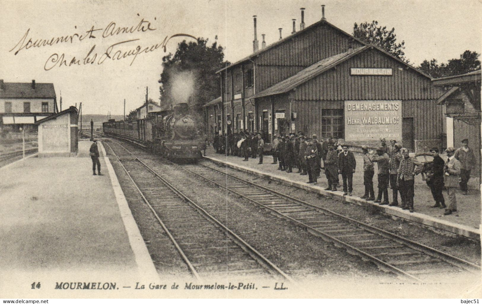 Mourmelon - La Gare - Train En Gare "animés" - Mourmelon Le Grand