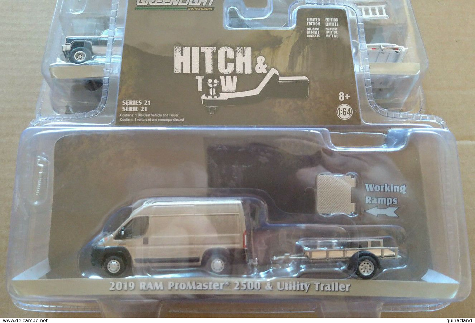 Greenlight Hitch & Tow 2019 Ram Promaster 2500 & Utility Trailer (C1) - Other & Unclassified