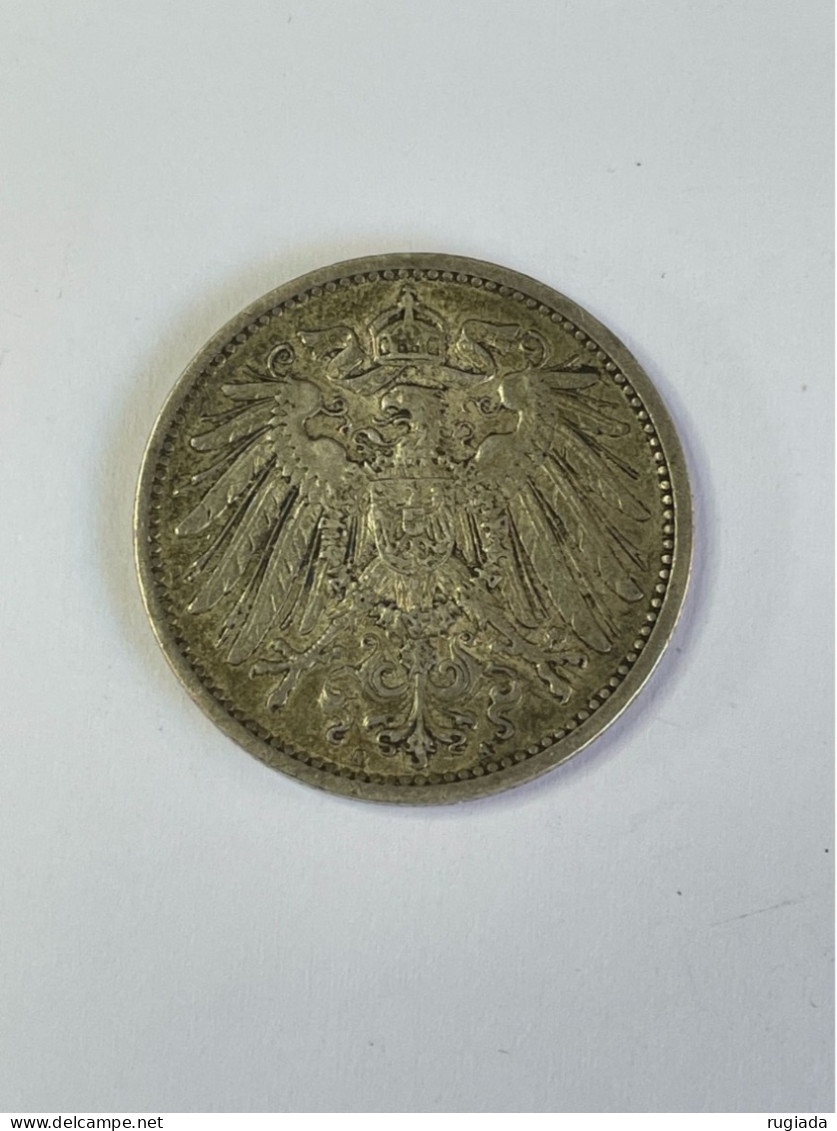 1906 A Germany One 1 Mark Silver Coin, XF Extremely Fine - 1 Mark
