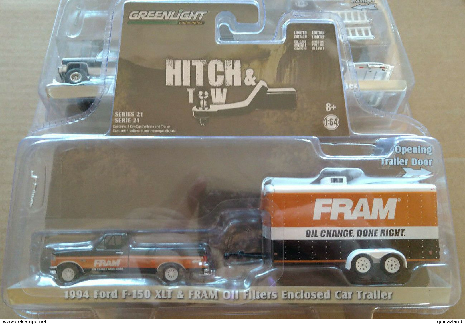 Greenlight Hitch & Tow 1994 Ford F-150 Xlt & Fram Oil Filters Enclosed (C4) - Autres & Non Classés