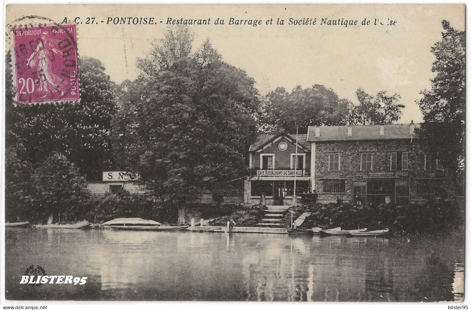 Pontoise (95) , Restaurant Du Barrage , Envoyée En 1935 - Pontoise