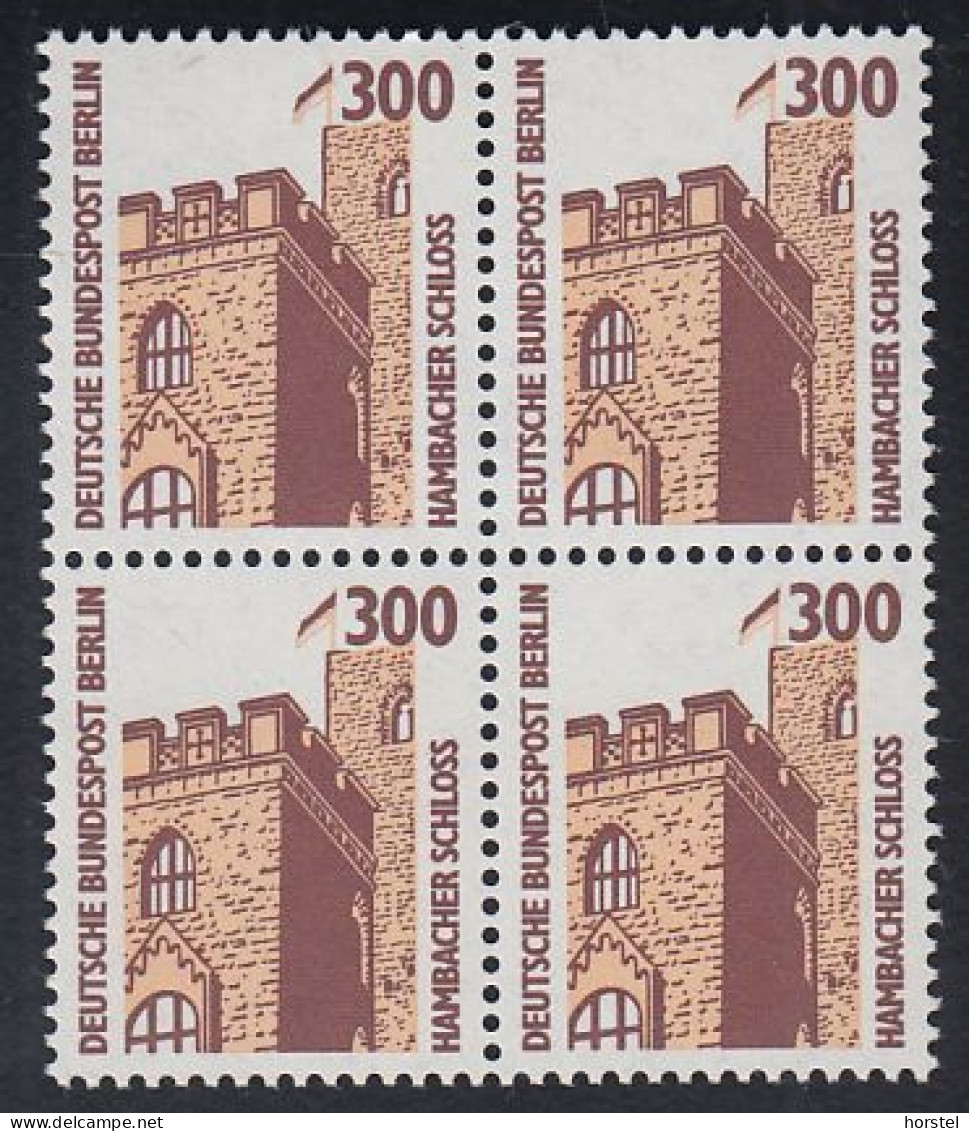 Berlin Mi.Nr.799A - Hambacher Schloß ( Viererblock) - Unused Stamps