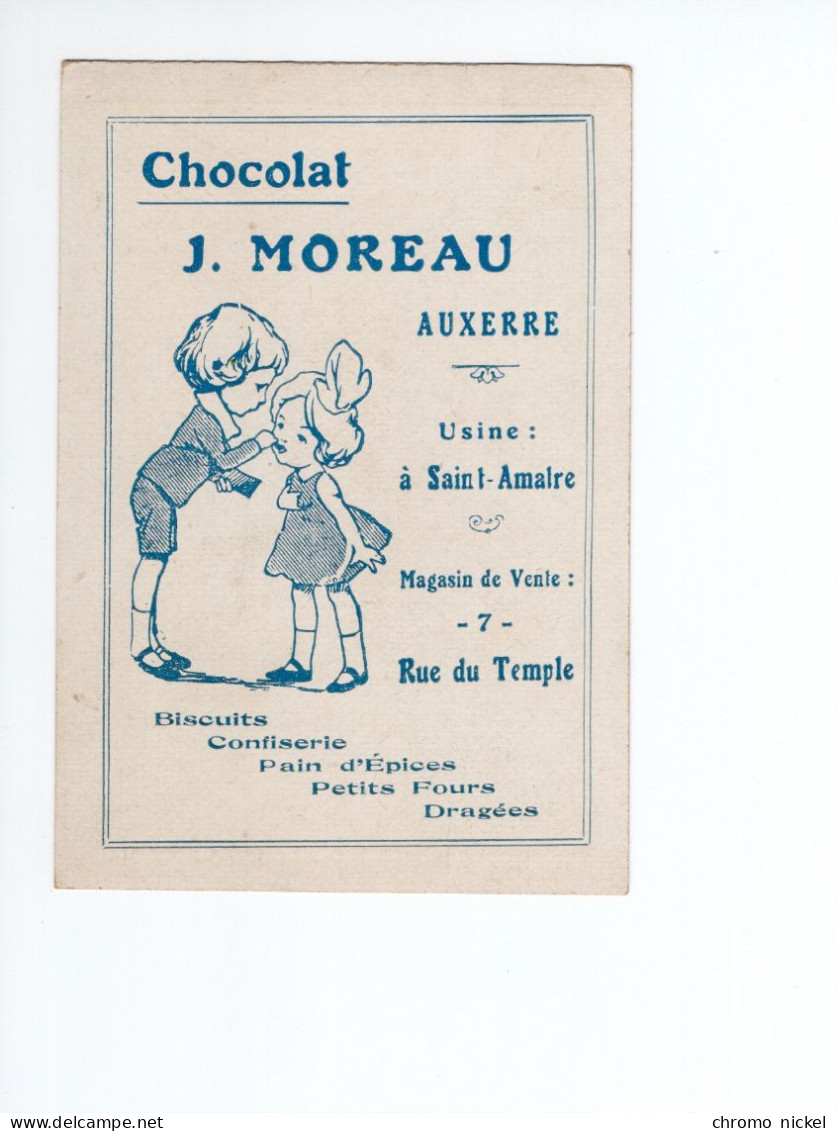 Chromo ALSACE COLMAR TB Pub: Chocolat J. Moreau Auxerre 107 X 75 Mm 2 Scans RR - Autres & Non Classés