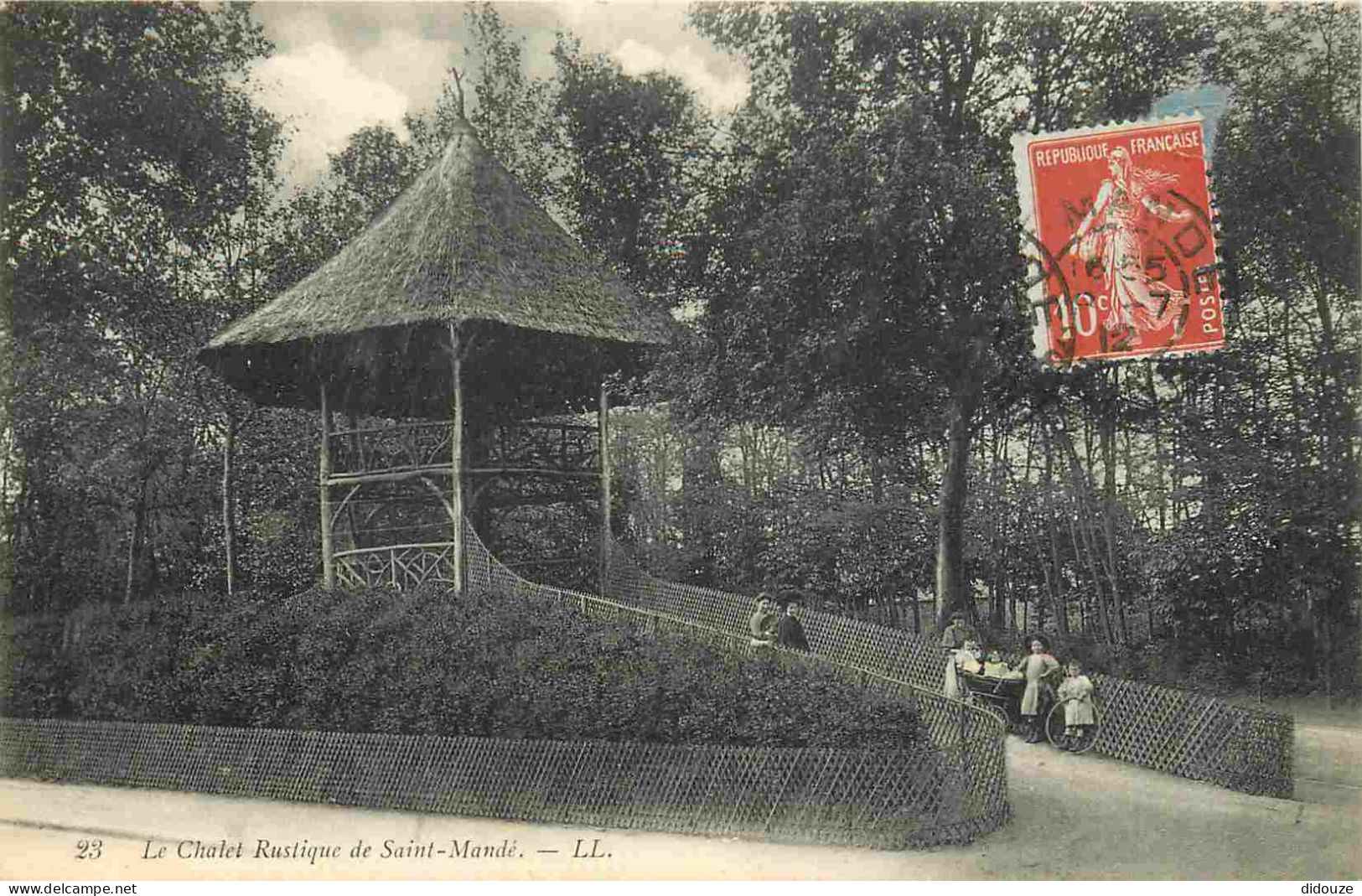 94 - Saint Mandé - Le Chalet Rustique - Animée - Correspondance - CPA - Oblitération Ronde De 1912 - Voir Scans Recto-Ve - Saint Mande