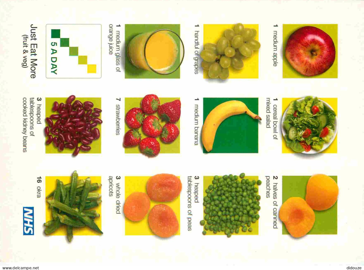 Recettes De Cuisine - Just Eat More Fruit And Veg - Gastronomie - CPM - Voir Scans Recto-Verso - Küchenrezepte