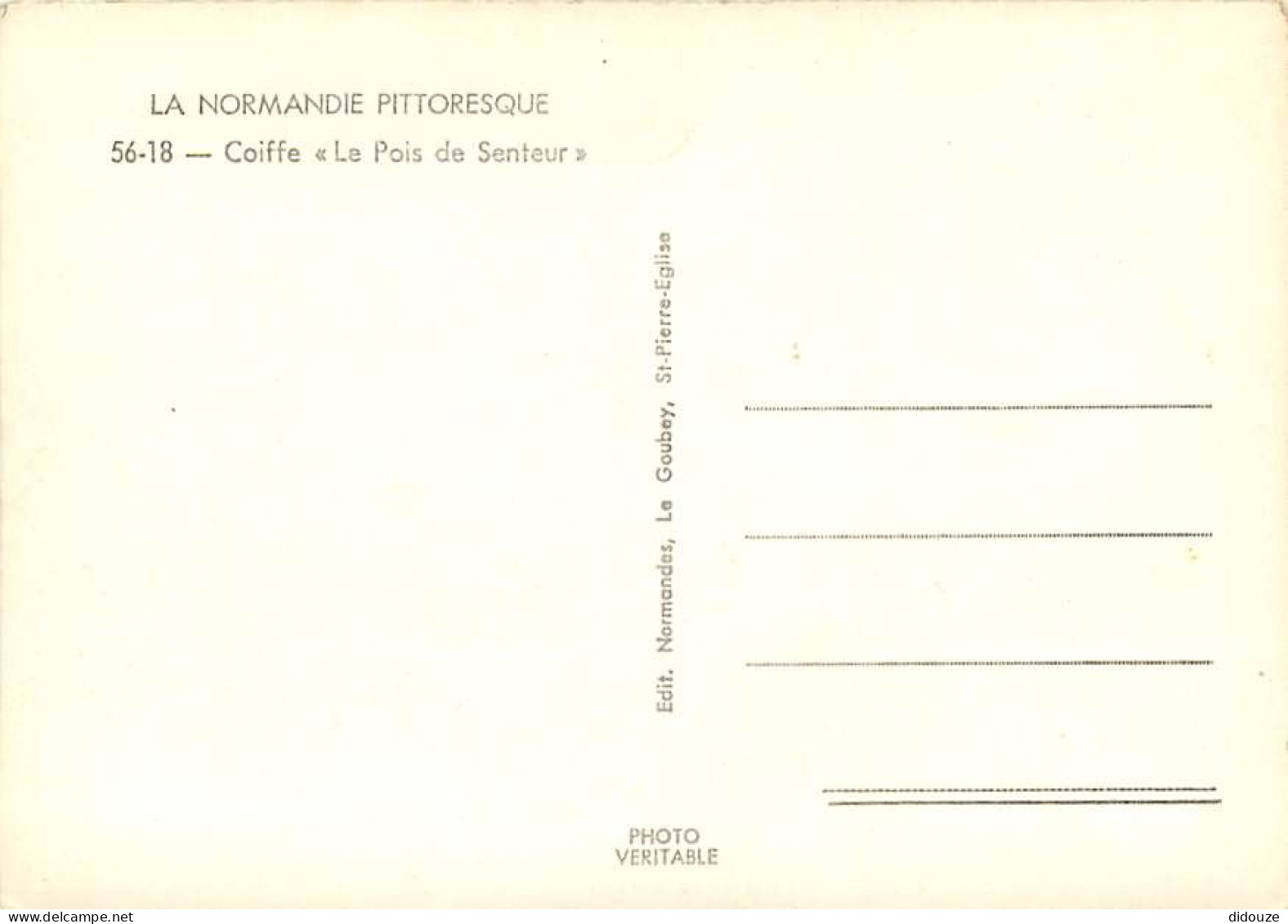 Folklore - Normandie - Coiffe Le Pois De Senteur - CPSM Grand Format - Carte Neuve - Voir Scans Recto-Verso - Costumes
