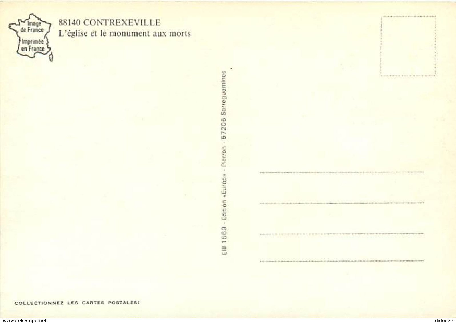 88 - Contréxeville - L'église Et Le Monument Aux Morts - Fleurs - Carte Neuve - CPM - Voir Scans Recto-Verso - Contrexeville