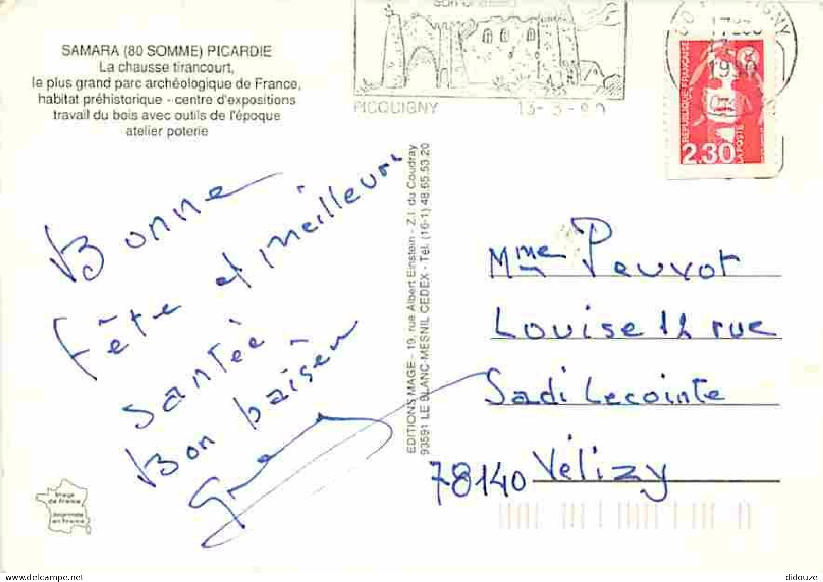 80 - La Chaussée-Tirancourt - Samara - Multivues - Flamme Postale - Musée De La Préhistoire - CPM - Voir Scans Recto-Ver - Autres & Non Classés