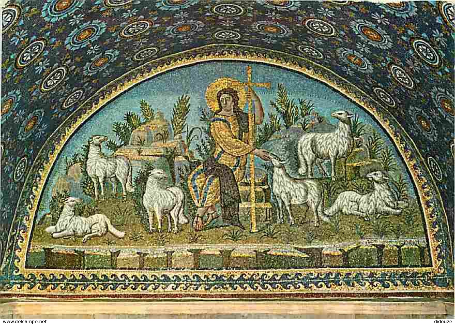 Art - Mosaique Religieuse - Ravena - Le Bon Pasteur - CPM - Voir Scans Recto-Verso - Tableaux, Vitraux Et Statues
