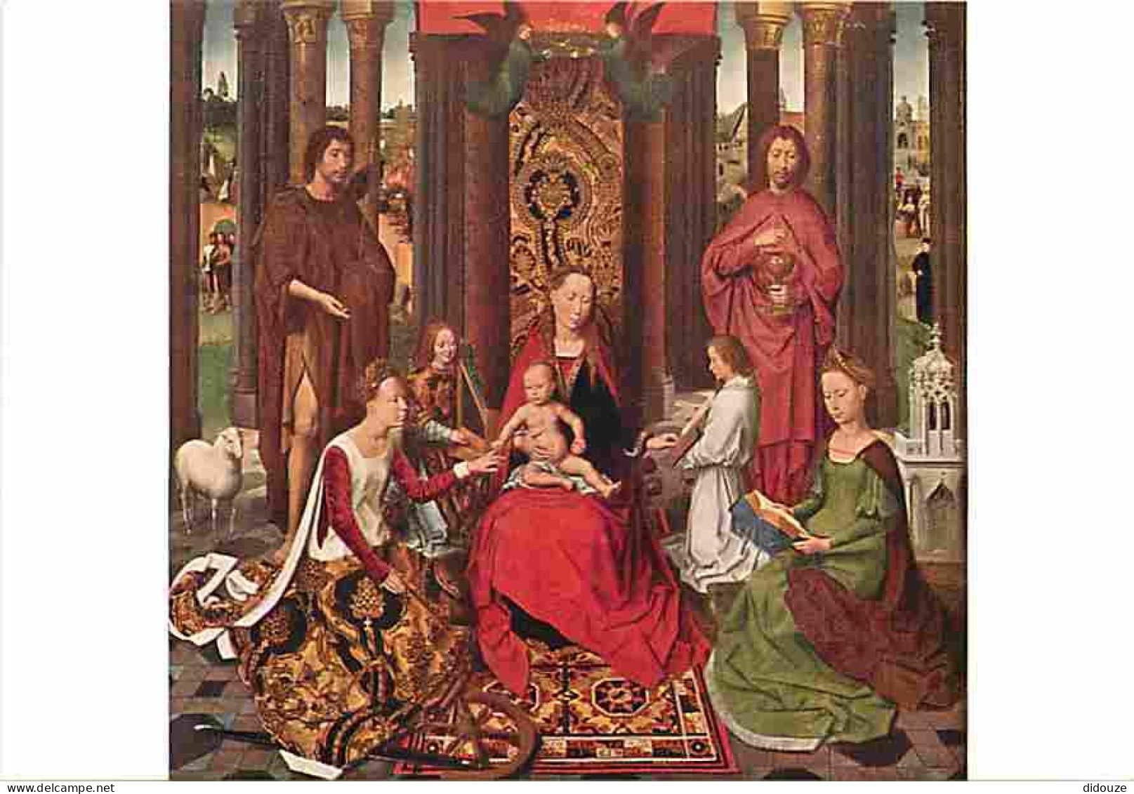 Art - Peinture Religieuse - Hans Memling - Le Mariage Mystique De Sainte Catherine - CPM - Voir Scans Recto-Verso - Tableaux, Vitraux Et Statues