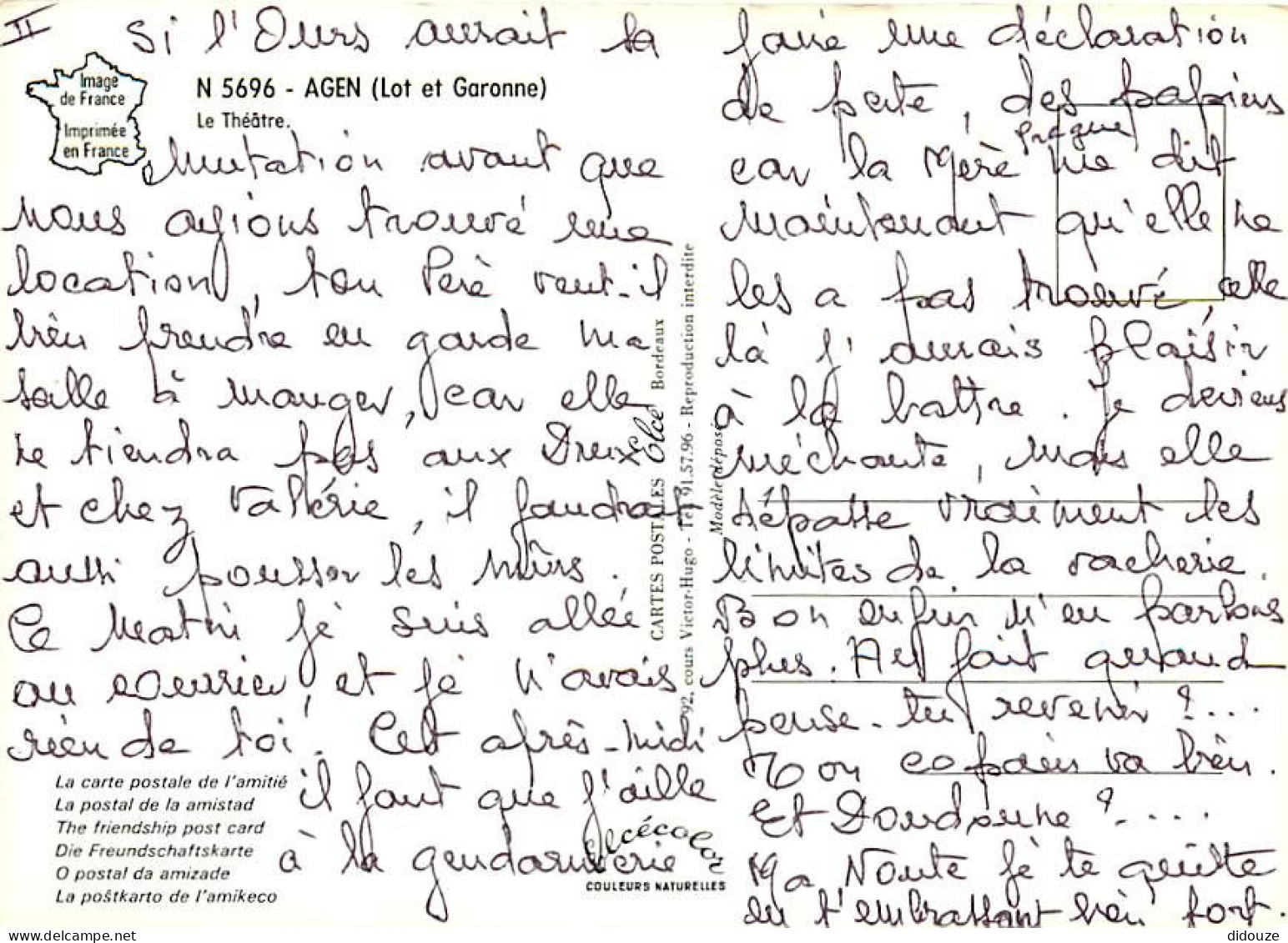 47 - Agen - Le Théâtre - Terrasse De Café - CPM - Voir Scans Recto-Verso - Agen