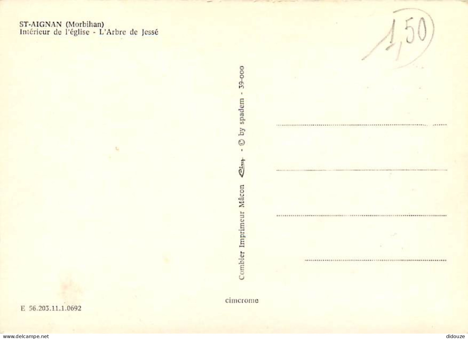 56 - Saint Aignan - Intérieur De L'église - L'Arbre De Jessé - Art Religieux - CPM - Voir Scans Recto-Verso - Autres & Non Classés