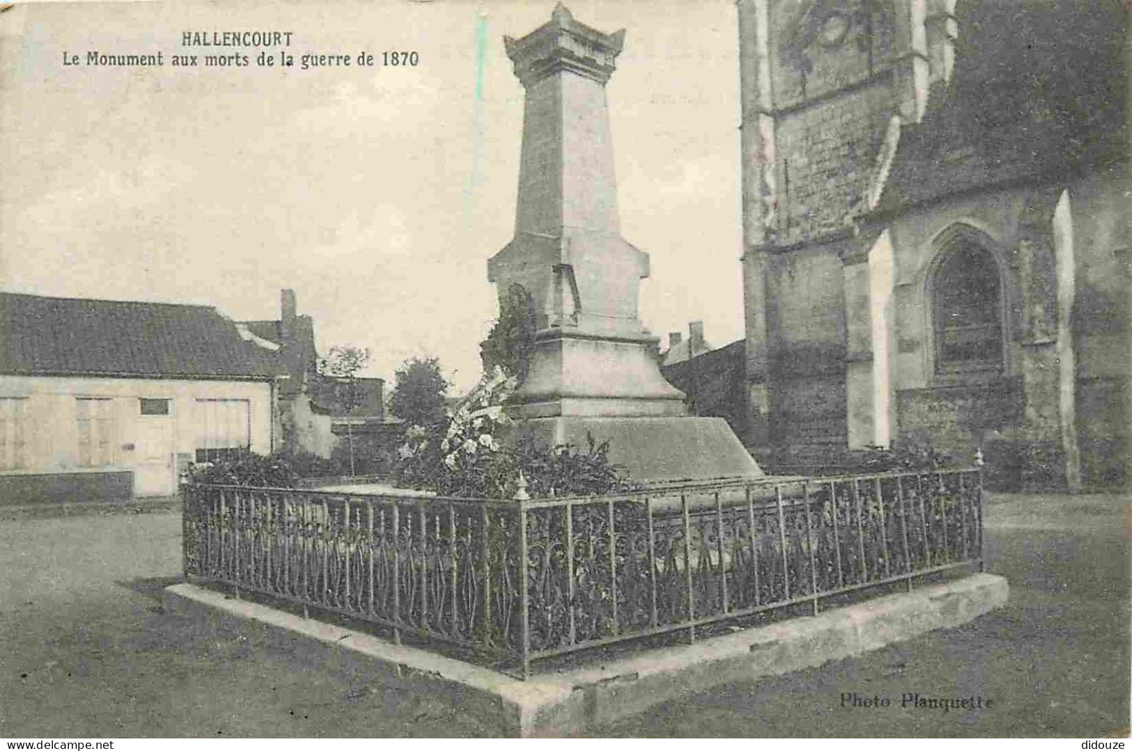 80 - Hallencourt - Le Monument Aux Morts De La Guerre De 1870 - CPA - Voir Scans Recto-Verso - Autres & Non Classés